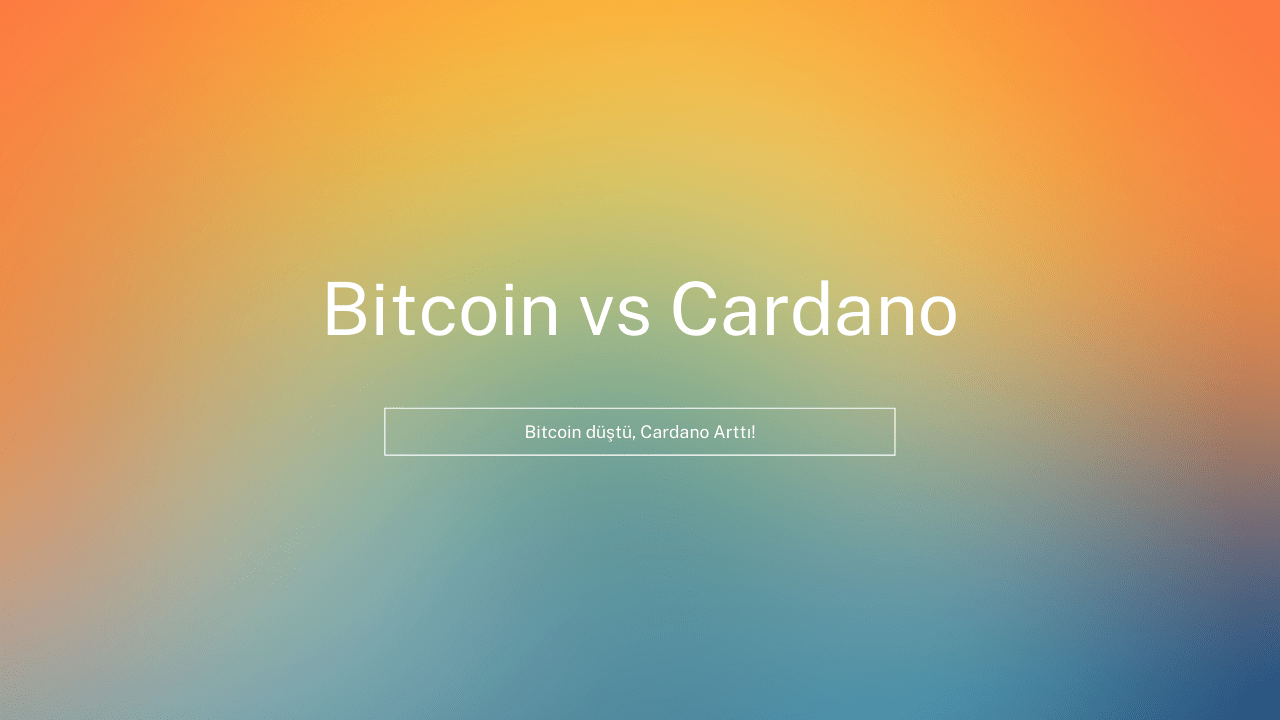 Bitcoin düştü, Cardano Arttı!