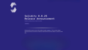 Solidity 0.8.25 Yayın Duyurusu